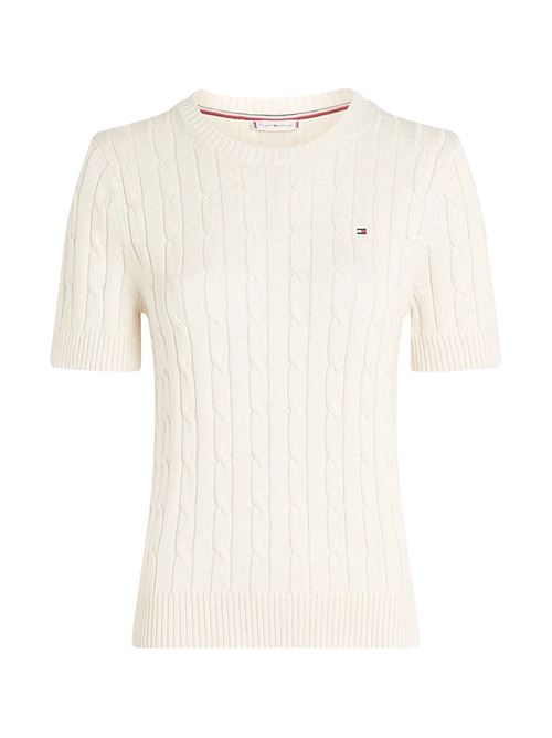 Maglia avorio in cotone Tommy Hilfiger | WW0WW387440F5